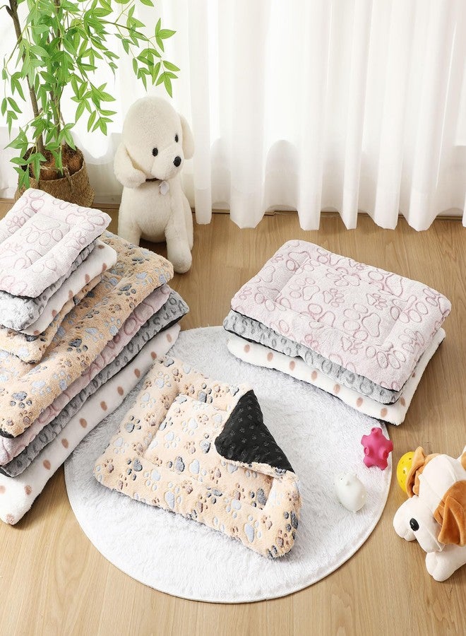 Chicmount 4 Pcs Dog Cat Bed Guinea Pig Mats Ultra Soft Dog Crate Kennel Pad Washable Bunny Bed Anti-Slip Guinea Pig Blankets for Small Animal Pet Cage Accessories(19.7X 13.8 Inch) - Image 4